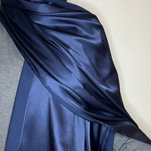 Load image into Gallery viewer, Azraq - Navy Satin Silk Hijab
