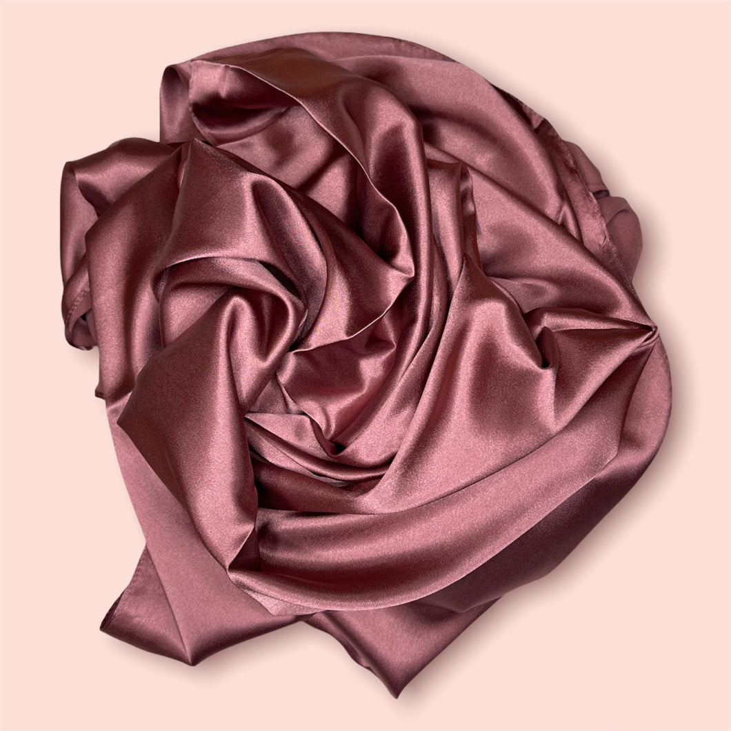 Zahri - Dusty Pink Satin Silk Hijab